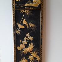 Quadro arte cinese laccato nero