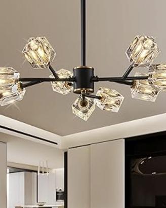 Lampadario moderno in cristallo trasparente K 9