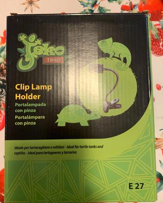 Portalampada con pinza ideale per tartarughiere