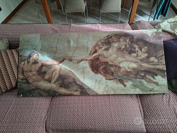 Quadro su tela "Creazione di Adamo" Michelangelo