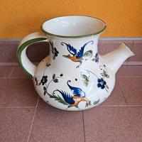 Vaso versatoio in ceramica Capodimonte
