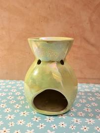 Brucia essenze in ceramica verde - oli essenziali