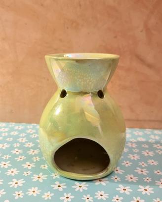 Brucia essenze in ceramica verde - oli essenziali