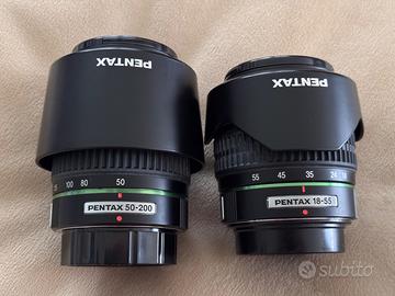 Obbiettivi PENTAX 18-55 e 50-200