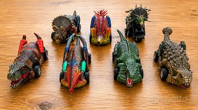 Set 7 macchinine dinosauro retrocarica