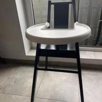 Seggiolone alto con vassoio Blames nero