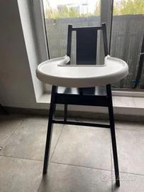 Seggiolone alto con vassoio Blames nero