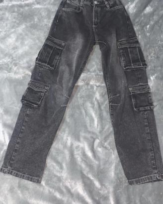 Pantaloni Cargo-Denim