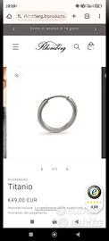 orecchino Titanio 
