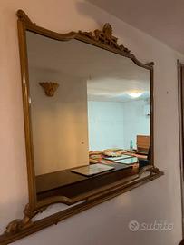 Specchiera Vintage da Parete con Cornice Sagomata
