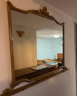 Specchiera Vintage da Parete con Cornice Sagomata