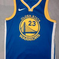 maglia olden state warriors gialla e blu originale