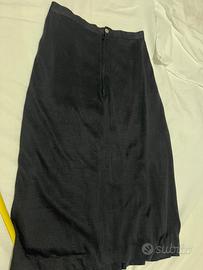 Gonna Lino nera vintage