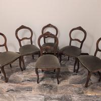 SEDIE IN STILE LUIGI FILIPPO CON SEDUTE IN VELLUTO