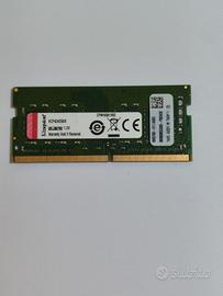 2x Ram Ddr4 8GB Kingston 2400mhz Funzionante 