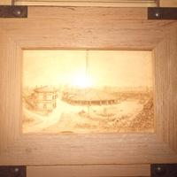 Quadretto rustico fornace vintage antico rurale 