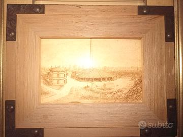 Quadretto rustico fornace vintage antico rurale 