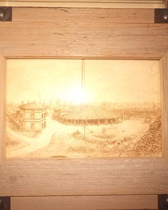 Quadretto rustico fornace vintage antico rurale 