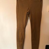 Leggins beige tessuto jeans