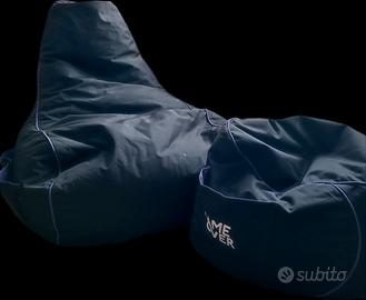 POLTRONA+POUF GAMING GAME OVER 
