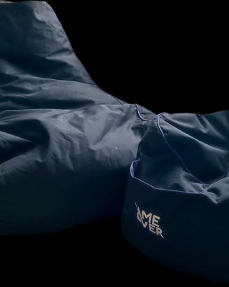 POLTRONA+POUF GAMING GAME OVER 