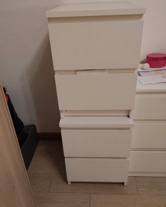 comodino Malm bianco 2