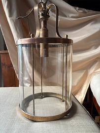 Antico lampadario in ottone