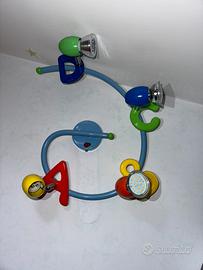 Lampadario bambino con lettere