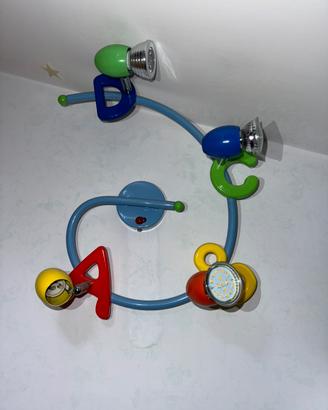 Lampadario bambino con lettere