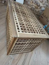 Cesta/Tavolo/contenitore/Portaogget. legno acacia