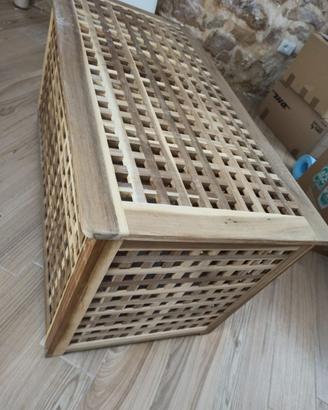 Cesta/Tavolo/contenitore/Portaogget. legno acacia