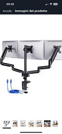Supporto triplo monitor