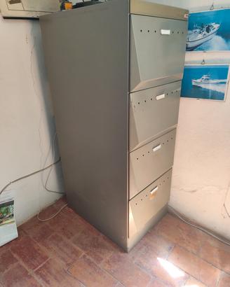 schedario Olivetti in metallo