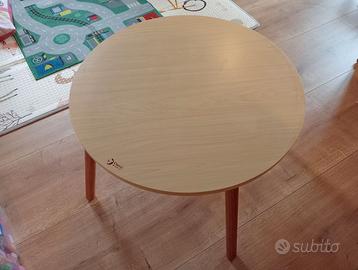 Tavolino in legno rotondo Città del Sole