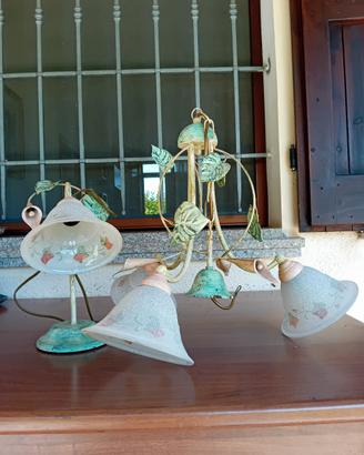 lampadario con bajour
