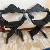 Coppia sedie Savonarola