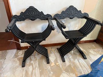 Coppia sedie Savonarola