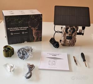 fototrappola con sim 4g e pannello solare (nuova)