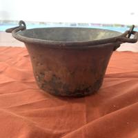 Piccolo paiolo in rame antico