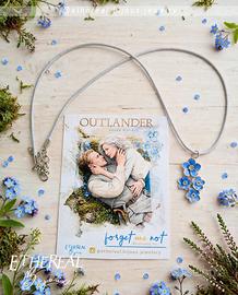Outlander collana fiori forget me not Claire Jamie