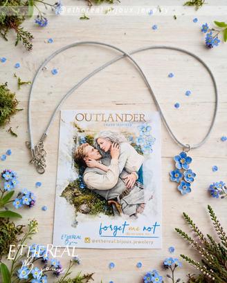 Outlander collana fiori forget me not Claire Jamie