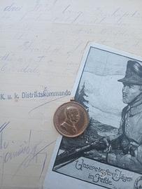 Medaglia Der Tapferkeit CLASSE ORO kuk kappen ww1