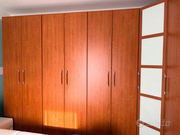 Armadio angolare grande 6 ante + modulo laterale