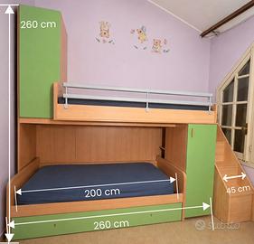 Camera con letto a castello e 2 Armadi