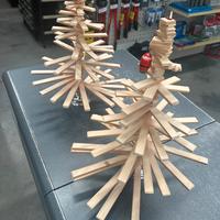 Coppia alberi di Natale in legno cm.45