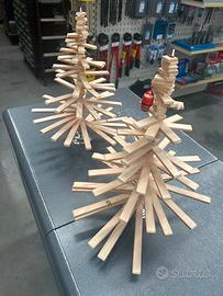 Coppia alberi di Natale in legno cm.45