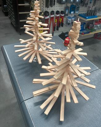 Coppia alberi di Natale in legno cm.45