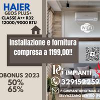 Clima Haier 12000 BTU installazione inclusa