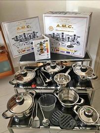 Batteria Pentole A.M.C. 25 pezzi in Acciaio Inox