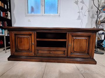 Mobile TV in legno stile arte povera classico